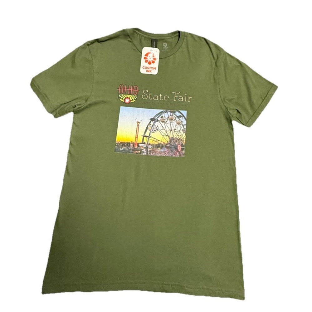 Ohio State Fair T Shirt Adult Medium Green  Colorful Graphic Souvenir Tee 2025